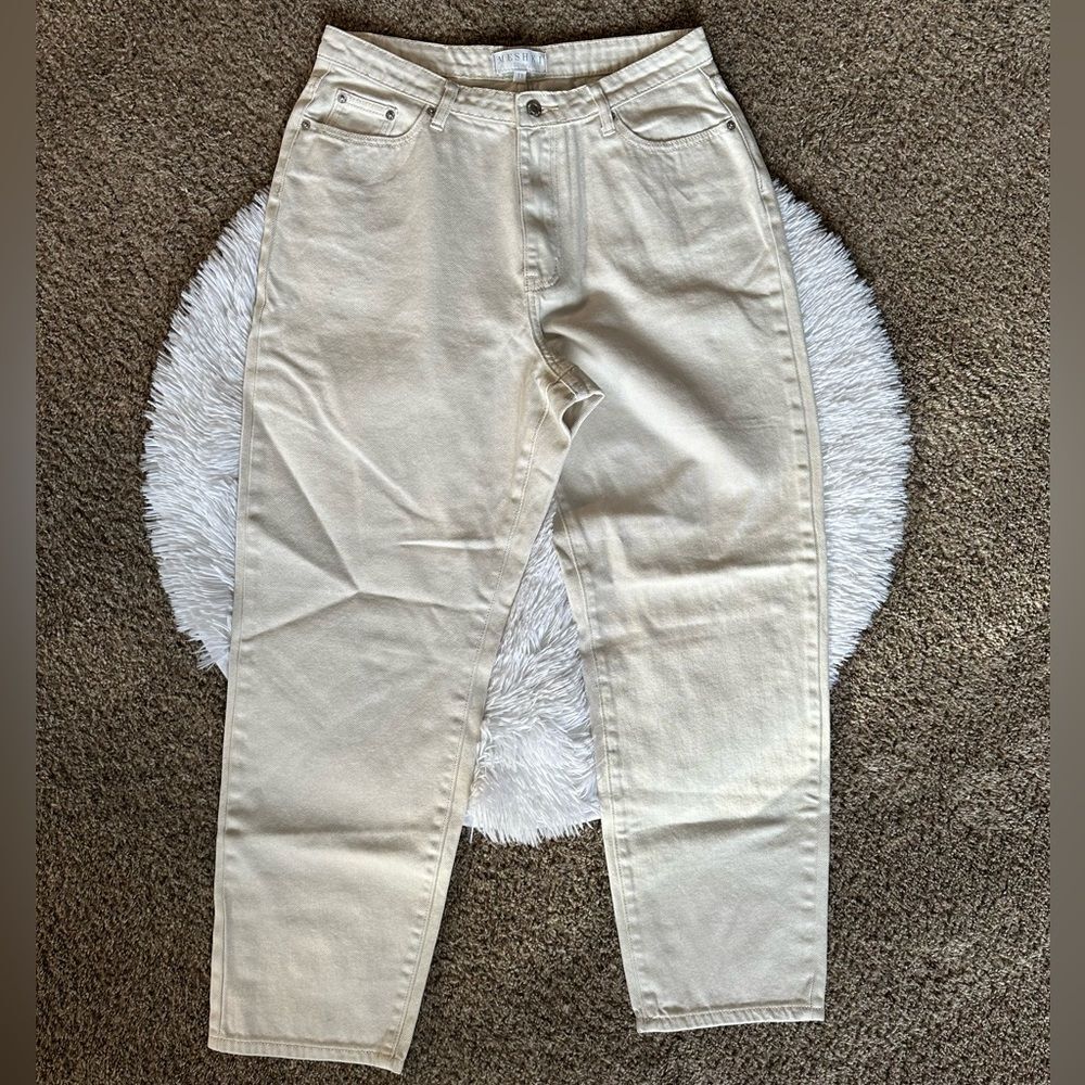 Meshki Jeans Womens Cream Waist 31 AUS Size 11‎